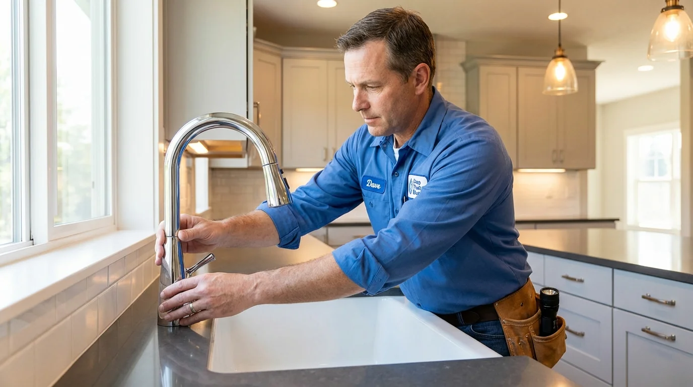 Kitchen faucet installation by Johns Plumbing LLC in Lake View